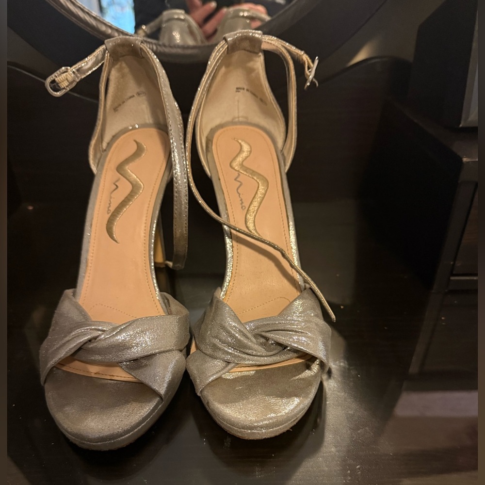 Elegant Silver Women's Heels